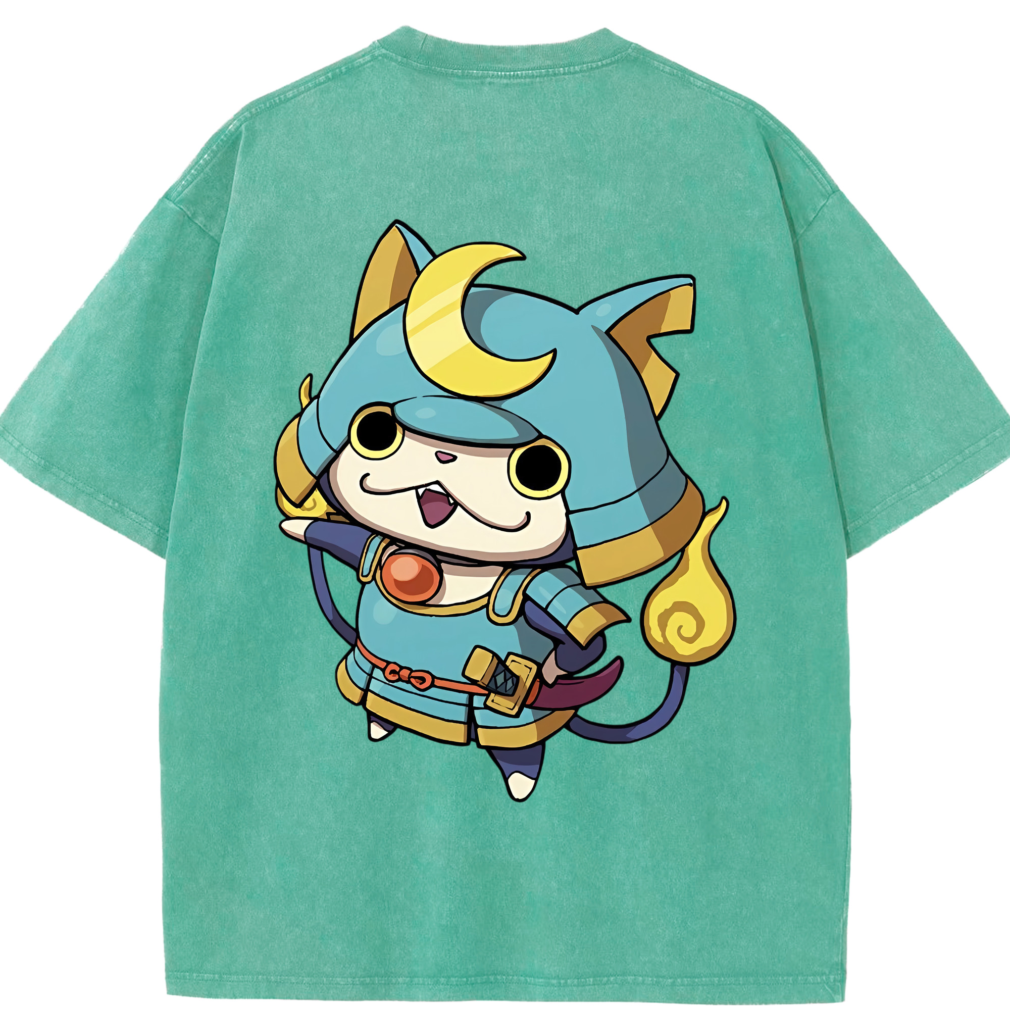 （画像用） 妖怪ウォッチ Yo-kai Watch 綿100% ヴィンテージ風 半袖Tシャツ（背面プリント）